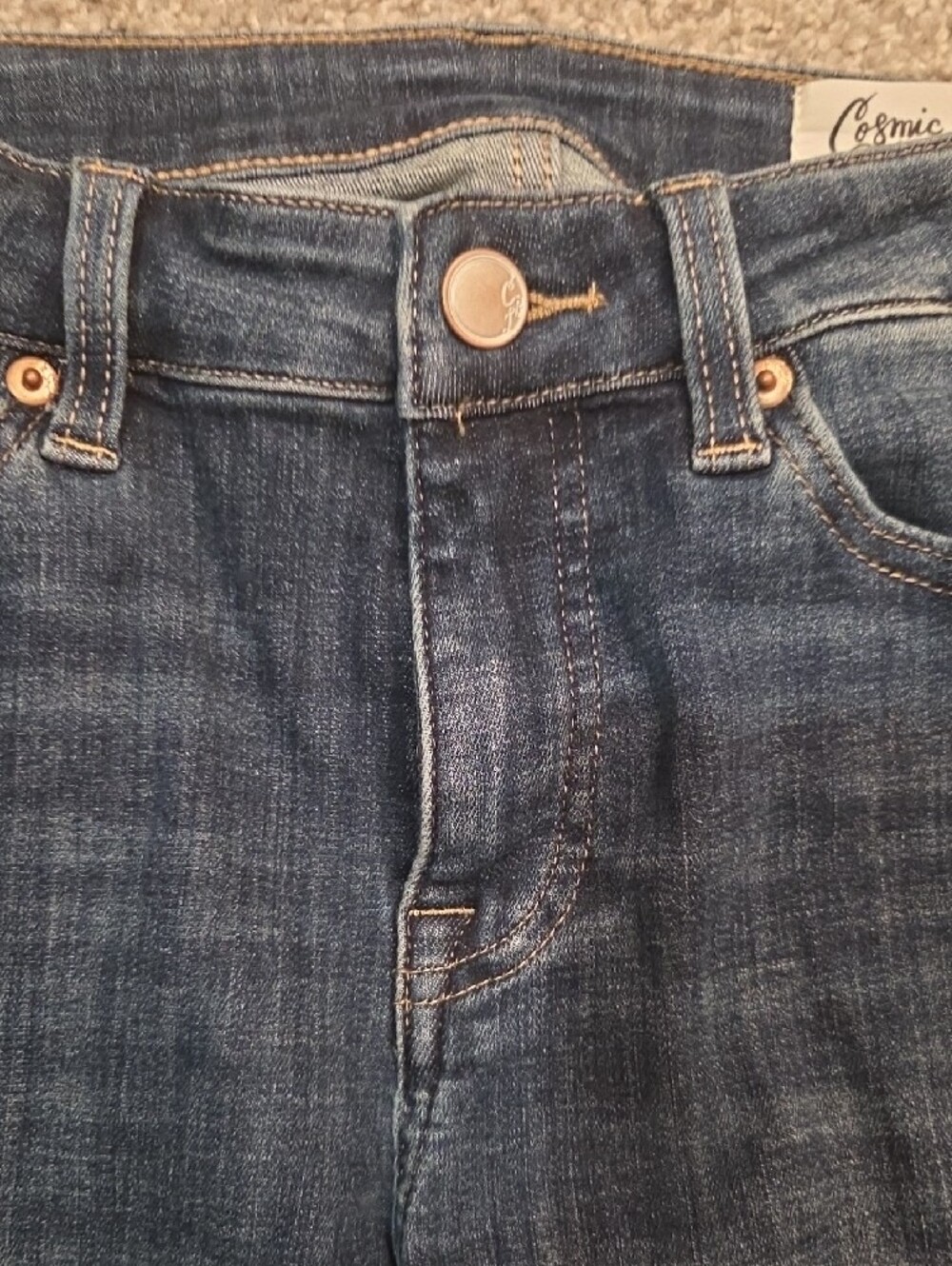 Cosmic Blue Love Women's Dark Blue Ellie Straight Jeans 27 Waist 29L - Picture 8 of 11